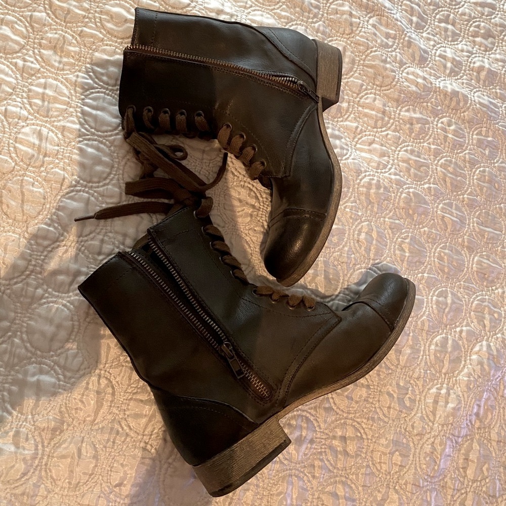 Laced up boots